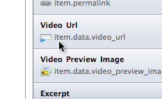 Click to place template data